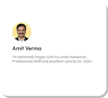 Testimonial about smile makeover experience.